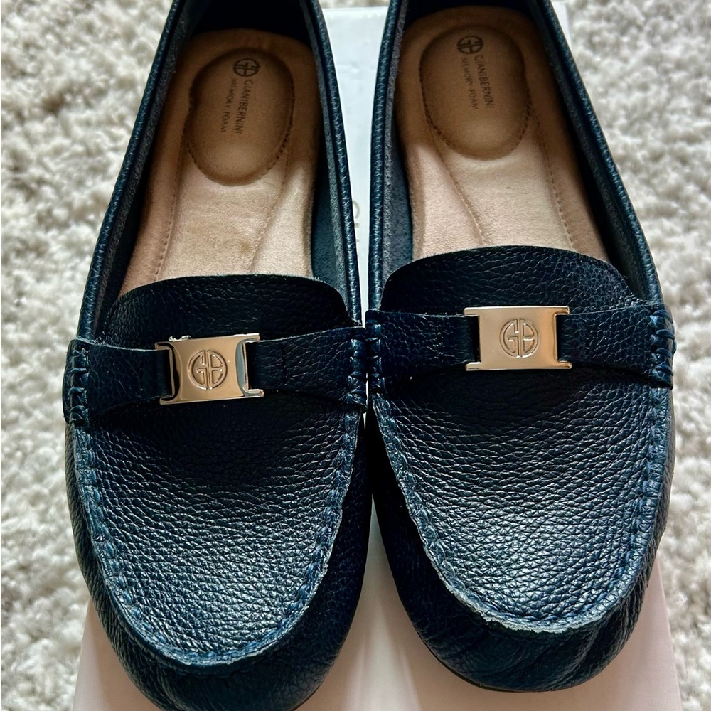 Giani Bernini Blue Flats Sophisticated Slip-On Loafers